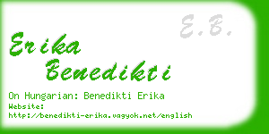 erika benedikti business card